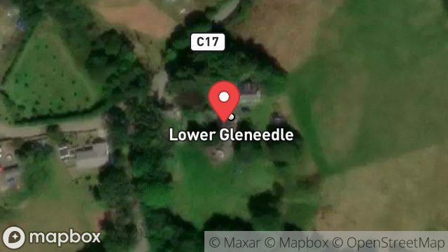 Map showing LOWER GLENEEDLE, GLENEEDLE, LOWER FOXDALE, ISLE OF MAN, IM4 3BF