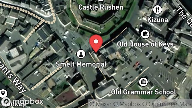 Map showing 1, CASTLE STREET, CASTLETOWN, ISLE OF MAN, IM9 1LF