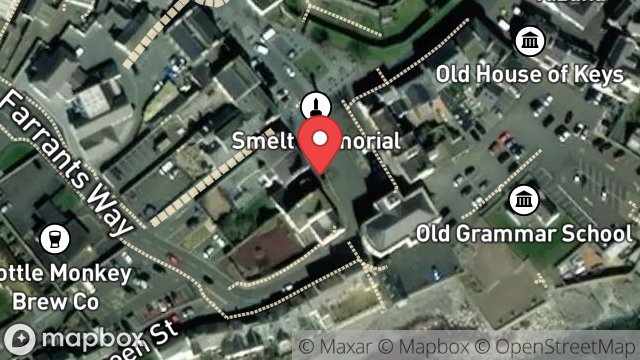 Map showing BUS SHELTER, THE PARADE, CASTLETOWN, ISLE OF MAN, IM9 1LG