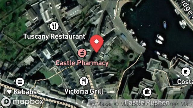 Map showing 4, BANK STREET, CASTLETOWN, ISLE OF MAN, IM9 1AT