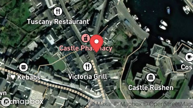 Map showing 16, MALEW STREET, CASTLETOWN, ISLE OF MAN, IM9 1AB