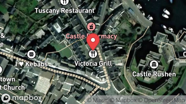Map showing SHOP, 13, MALEW STREET, CASTLETOWN, ISLE OF MAN, IM9 1AB