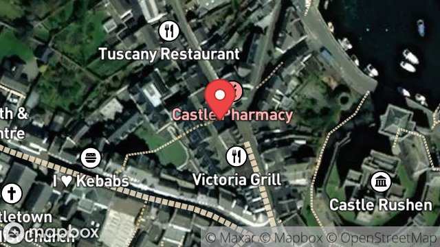 Map showing BILL'S, 17, MALEW STREET, CASTLETOWN, ISLE OF MAN, IM9 1AB