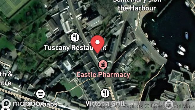 Map showing 22, MALEW STREET, CASTLETOWN, ISLE OF MAN, IM9 1AD