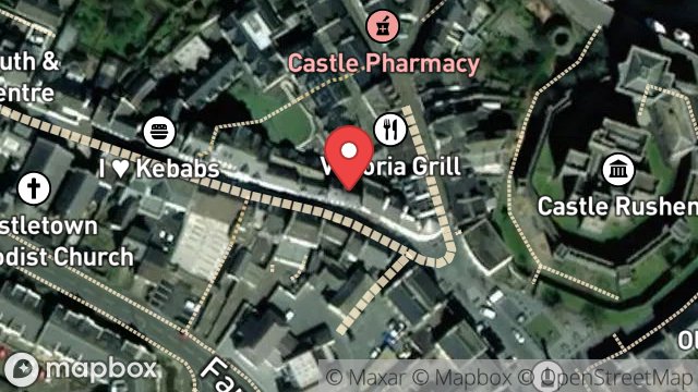 Map showing THE COURTYARD SHOPS, 6, ARBORY STREET, CASTLETOWN, ISLE OF MAN, IM9 1LJ