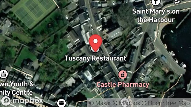Map showing ANGIOLINOS PIZZA, 31, MALEW STREET, CASTLETOWN, ISLE OF MAN, IM9 1AD