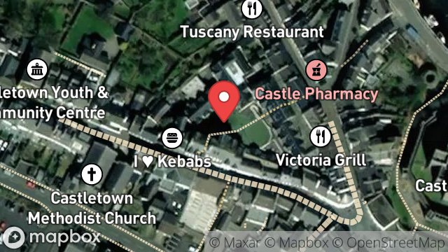 Map showing CALLOWS YARD, ARBORY STREET, CASTLETOWN, ISLE OF MAN, IM9 1DQ