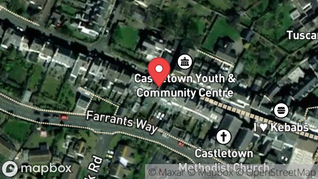 Map showing 43, ARBORY STREET, CASTLETOWN, ISLE OF MAN, IM9 1LL
