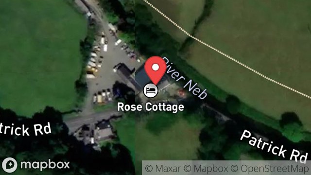 Map showing ROSE COTTAGE, PATRICK ROAD, ST. JOHNS, ISLE OF MAN, IM4 3BP