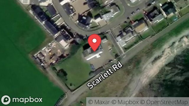 Map showing KNOCKRUSHEN HOUSE, SCARLETT, CASTLETOWN, ISLE OF MAN, IM9 1TA