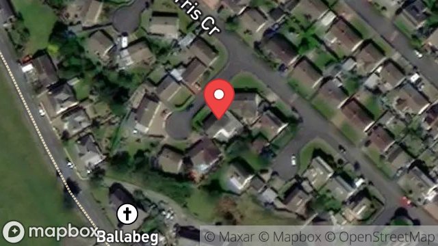 Map showing 120, BALLANORRIS CRESCENT, BALLABEG, CASTLETOWN, ISLE OF MAN, IM9 4EX