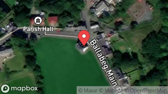 Map showing THE STORES, MAIN ROAD, BALLABEG, CASTLETOWN, ISLE OF MAN, IM9 4HA