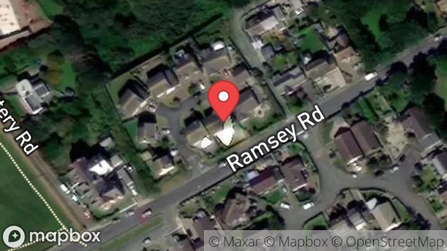 Map showing 8, ST. PATRICKS VIEW, RAMSEY ROAD, PEEL, ISLE OF MAN, IM5 1UR