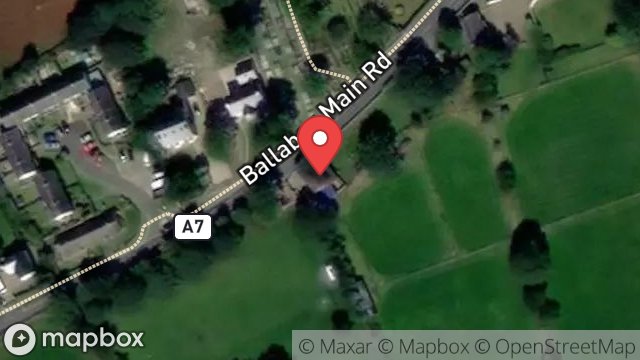 Map showing STABLES AND LAND OPPOSITE VICARAGE AND ADJACENT TO, MAIN ROAD, BALLABEG, CASTLETOWN, ISLE OF MAN, IM9 4EE