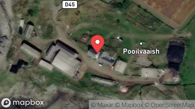 Map showing POOILVAAISH FARM, POOILVAAISH, CASTLETOWN, ISLE OF MAN, IM9 4PH