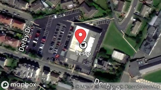 Map showing SHOPRITE LTD, DERBY ROAD, PEEL, ISLE OF MAN, IM5 1HP