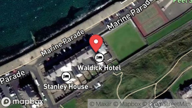 Map showing 9, MARINE PARADE, PEEL, ISLE OF MAN, IM5 1PB
