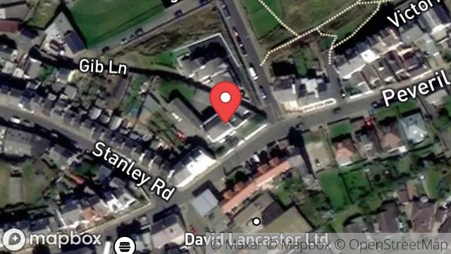 Map showing ROSEVILLA, 7, PEVERIL ROAD, PEEL, ISLE OF MAN, IM5 1NU