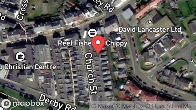 Map showing 9, CHURCH STREET, PEEL, ISLE OF MAN, IM5 1HN