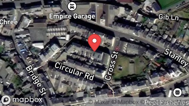 Map showing 16, STANLEY MOUNT, PEEL, ISLE OF MAN, IM5 1NE