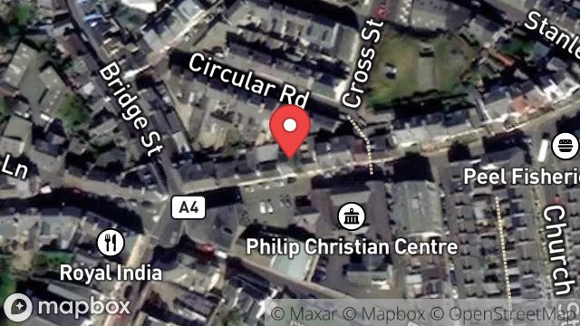 Map showing 11, CHRISTIAN STREET, PEEL, ISLE OF MAN, IM5 1NW
