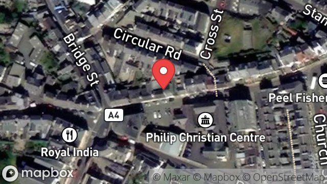 Map showing 9, CHRISTIAN STREET, PEEL, ISLE OF MAN, IM5 1NW