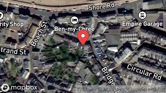 Map showing 1, DUKE STREET, PEEL, ISLE OF MAN, IM5 1NG