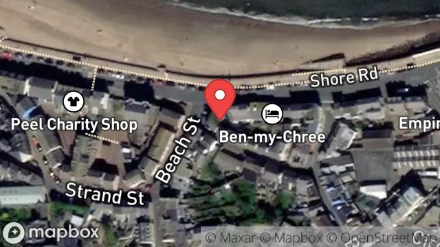 Map showing HOLLIES BEACH HOUSE, 17, SHORE ROAD, PEEL, ISLE OF MAN, IM5 1NH
