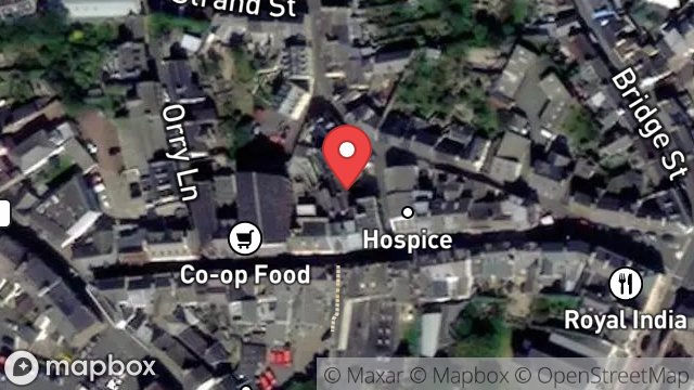 Map showing OLD SMOKEHOUSE YARD, HARRYS COTTAGE, FACTORY LANE, PEEL, ISLE OF MAN, IM5 1NA