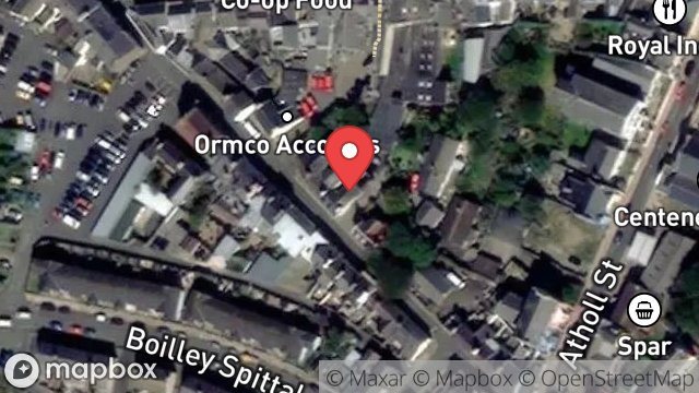 Map showing 35, DOUGLAS STREET, PEEL, ISLE OF MAN, IM5 1BB