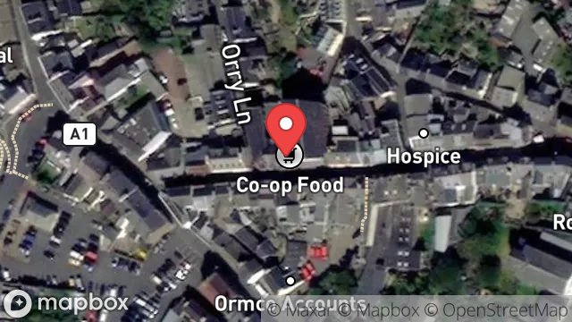 Map showing MANX CO-OPERATIVE (CWS) LTD, 11-11B, MICHAEL STREET, PEEL, ISLE OF MAN, IM5 1HB