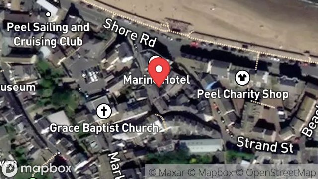 Map showing 36A, MARKET STREET, PEEL, ISLE OF MAN, IM5 1AE