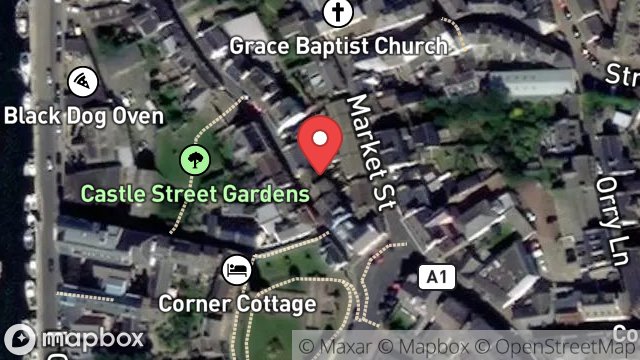 Map showing 10, CASTLE STREET, PEEL, ISLE OF MAN, IM5 1AN