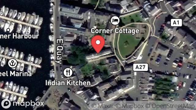 Map showing 8, CHURCH LANE, PEEL, ISLE OF MAN, IM5 1AW