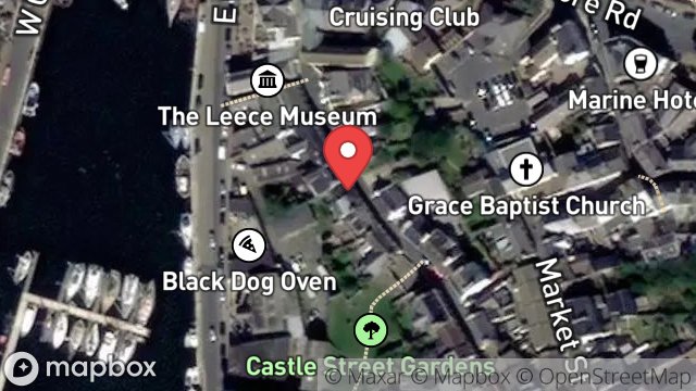 Map showing 25, CASTLE STREET, PEEL, ISLE OF MAN, IM5 1AL