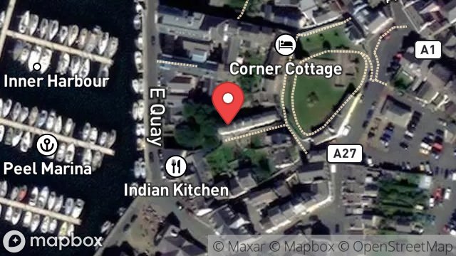Map showing 10, CHURCH LANE, PEEL, ISLE OF MAN, IM5 1AW
