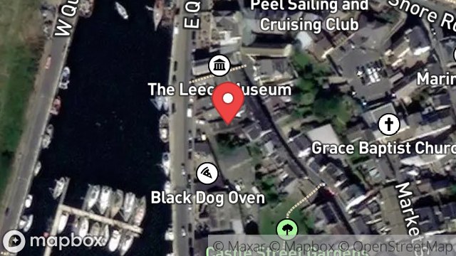 Map showing THE FORGE, EAST QUAY, PEEL, ISLE OF MAN, IM5 1AR
