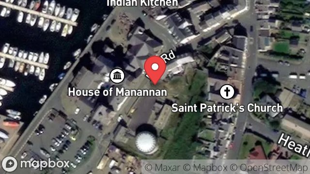 Map showing THE ANCHORAGE, MILL ROAD, PEEL, ISLE OF MAN, IM5 1TA