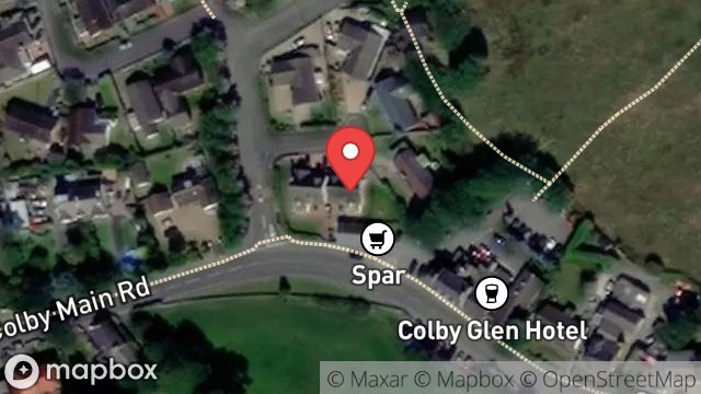 Map showing 2, BALLACRIY PARK, COLBY, ISLE OF MAN, IM9 4LS