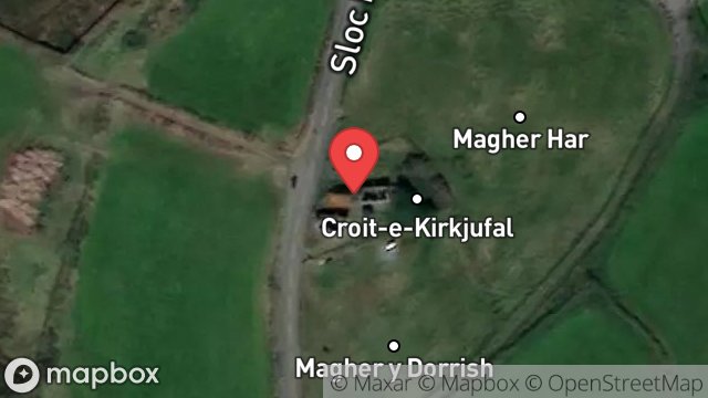 Map showing CROIT E KIRKJUFAL, BALLAKILLOWEY ROAD, COLBY, ISLE OF MAN, IM9 4BW