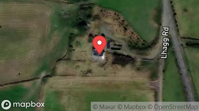 Map showing BALLACAIN, LHAGG ROAD, DALBY, ISLE OF MAN, IM5 3BU