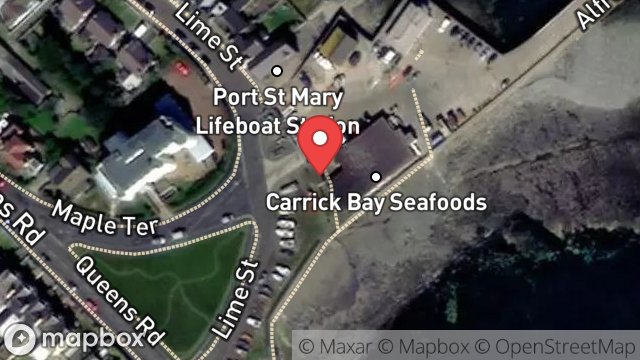 Map showing ALFRED PIER BREAKWATER, THE QUAY, PORT ST MARY, ISLE OF MAN, IM9 5EA