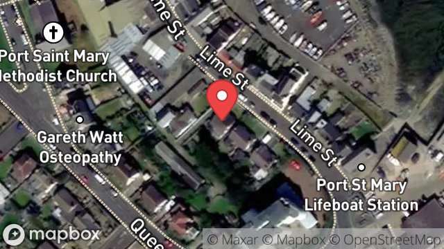 Map showing WESTWARD, LIME STREET, PORT ST. MARY, ISLE OF MAN, IM9 5EE