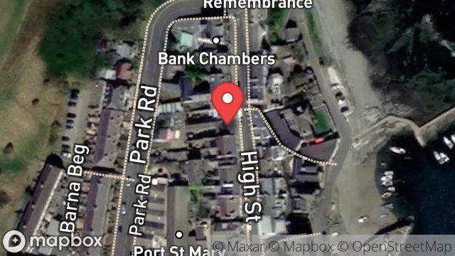 Map showing STORE, 21, HIGH STREET, PORT ST MARY, ISLE OF MAN, IM9 5DP
