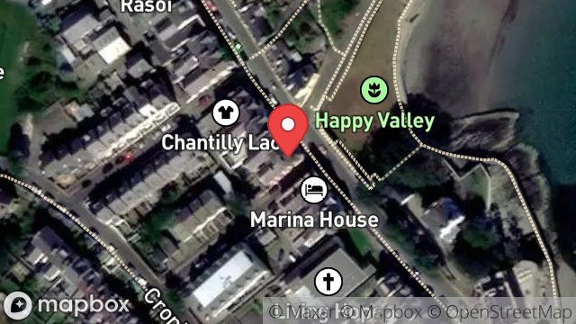 Map showing PINDELFIN ANTIQUES, BAY VIEW ROAD, PORT ST MARY, ISLE OF MAN, IM9 5AG