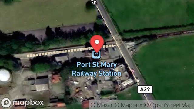 Map showing RAILWAY STATION, STATION ROAD, PORT ST MARY, ISLE OF MAN, IM9 5LF