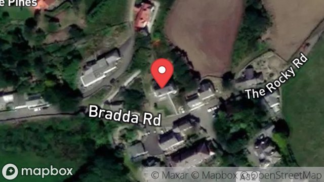 Map showing CAAGHYR, BRADDA EAST, PORT ERIN, ISLE OF MAN, IM9 6QB
