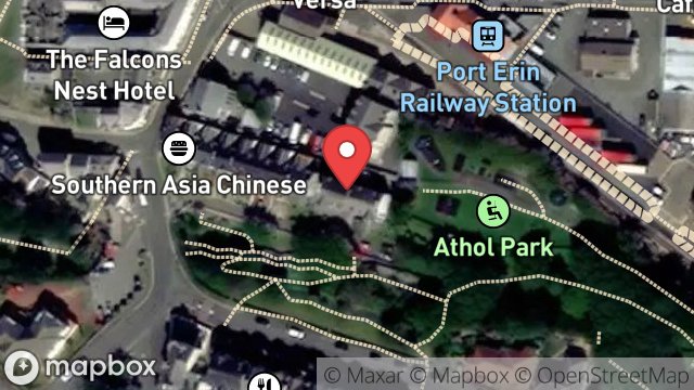 Map showing 9, GLENVIEW TERRACE, PORT ERIN, ISLE OF MAN, IM9 6HA