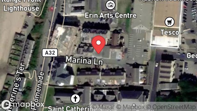 Map showing OFFICE STORE & PREMISES, MARINA LANE, PORT ERIN, ISLE OF MAN, IM9 6LB