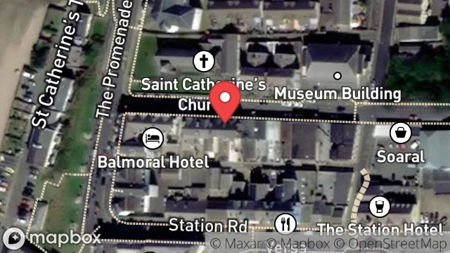 Map showing FLAT A, 12, CHURCH ROAD, PORT ERIN, ISLE OF MAN, IM9 6AQ